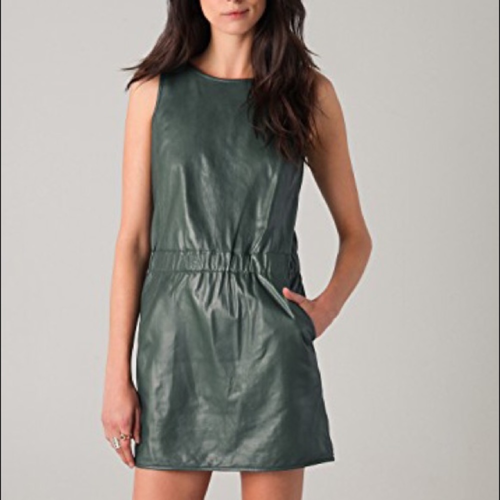 Theory Delda Leather Dress